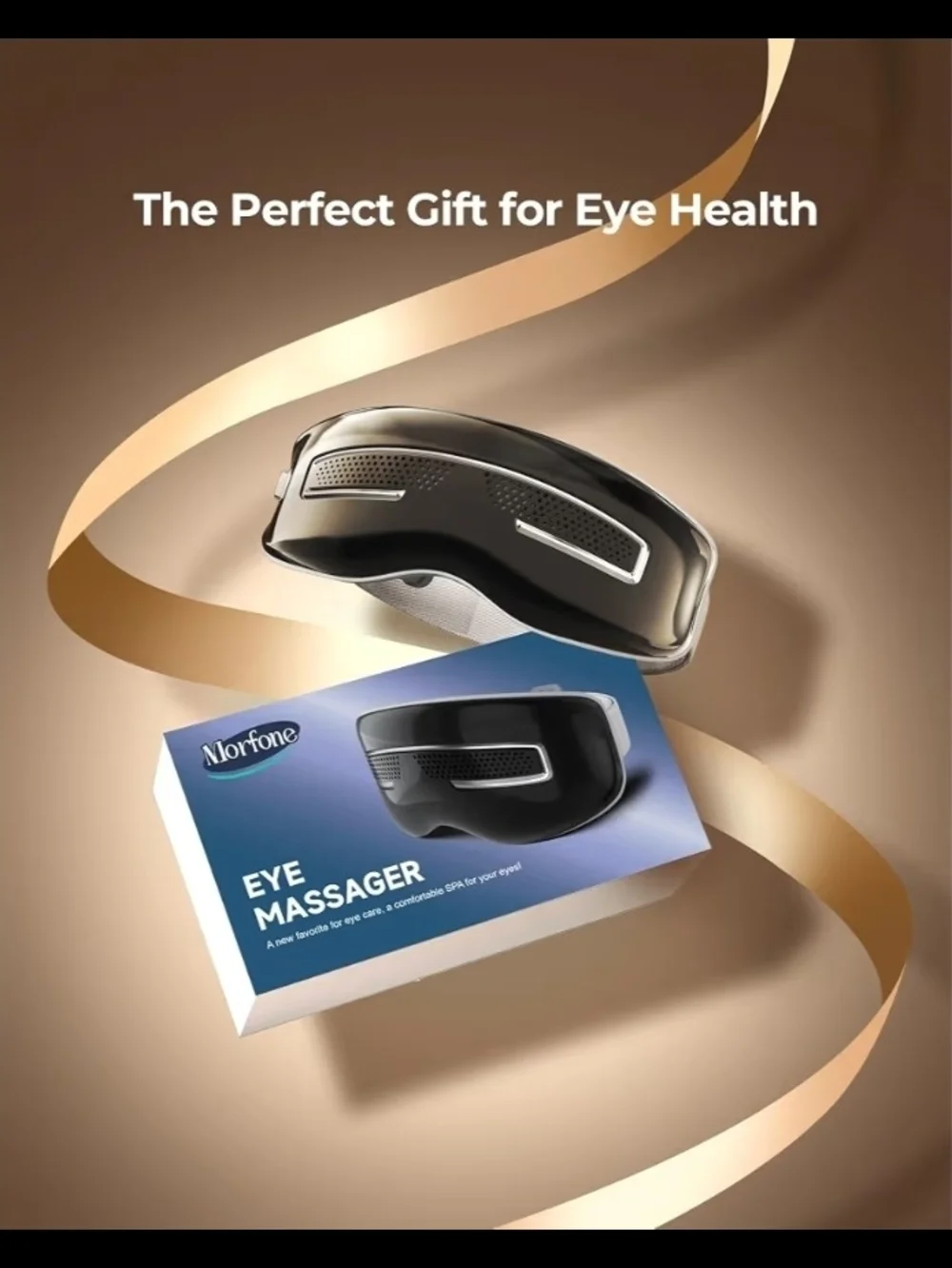 Heated & Cooling Eye Massager Mask Soft Silicone Dark Circles Relief